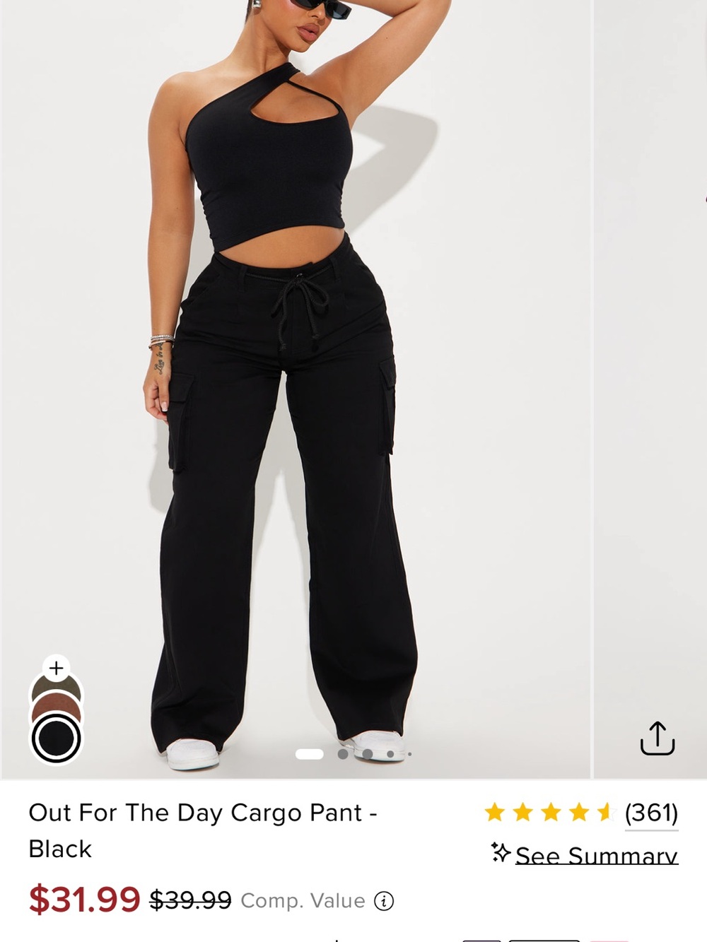 Black Cargo Pants Fashion Nova